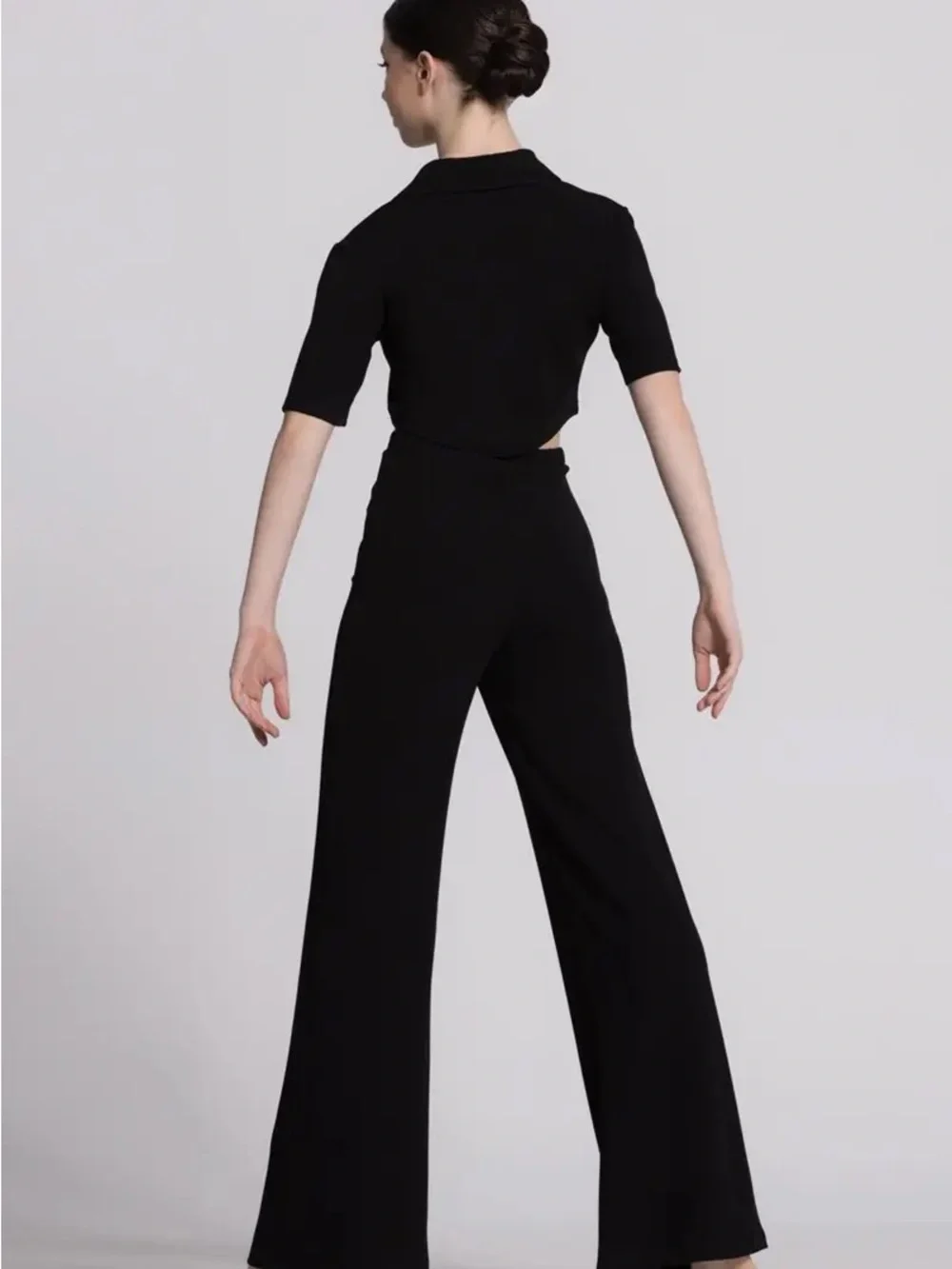 Weissman Black Kids Matching Wide Leg Set